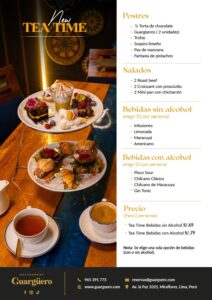 3 Postres en TeaTime Miraflores TeaTime en Miraflores